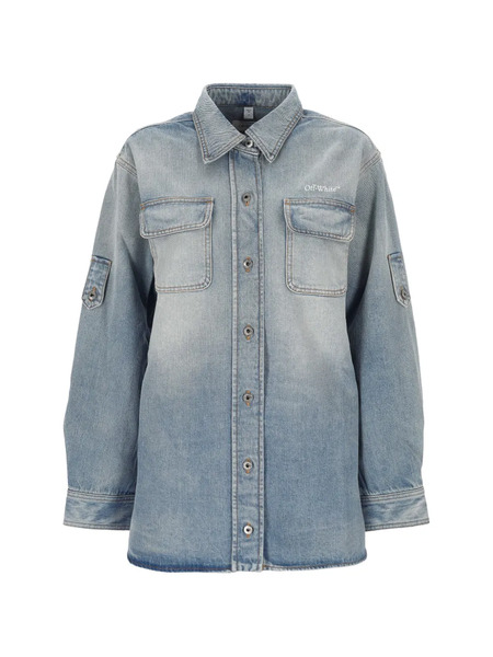  Off-white Buttoned Pocket Shirt - Blue 