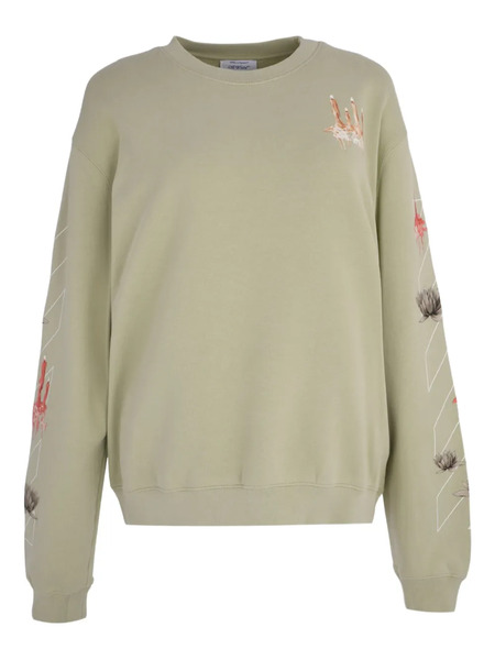  Off-white Candles Arrow Crew-neck Sweatshirt - Green 