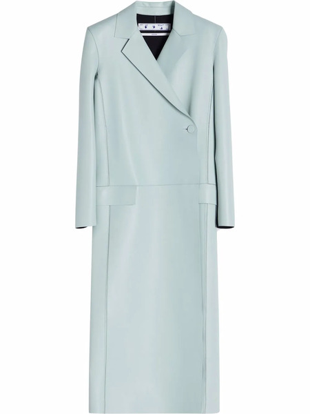  Off-white Cardbox Leather Coat - Green 
