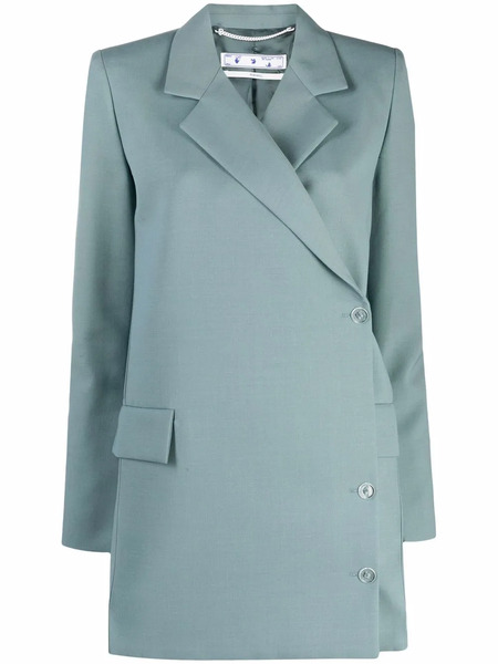  Off-white Cardbox Wrap Blazer - Green 