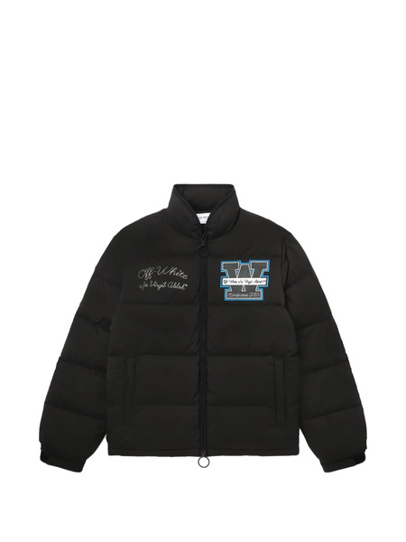  Off-white Chest-appliqué Puffer Jacket - Black 