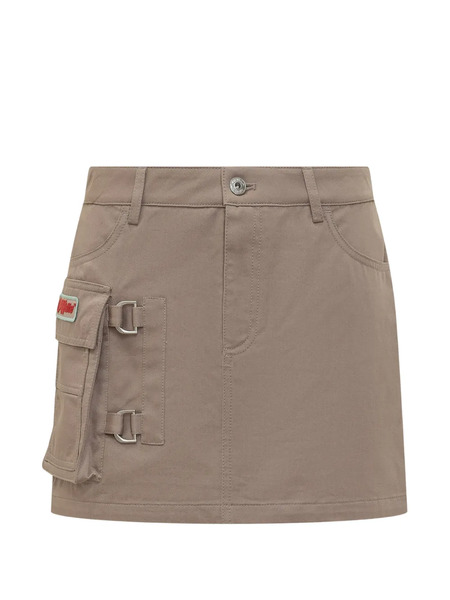  Off-white Co Gab Pocket Mini Skirt - Neutrals 