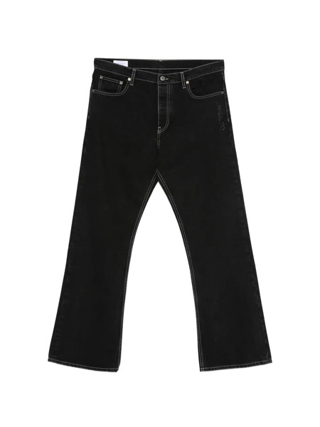  Off-white Contrast-stitch Jeans - Black 