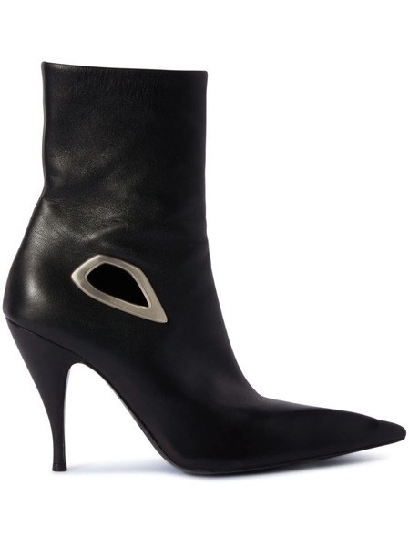  Off-white Crescent Ankle Boots - Black 