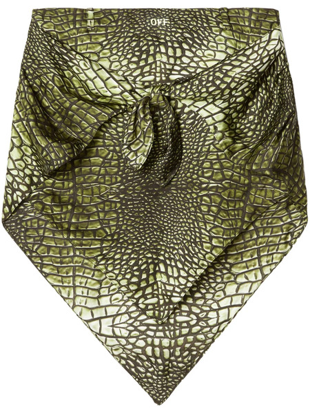  Off-white Croco Bandana Skirt - Green 