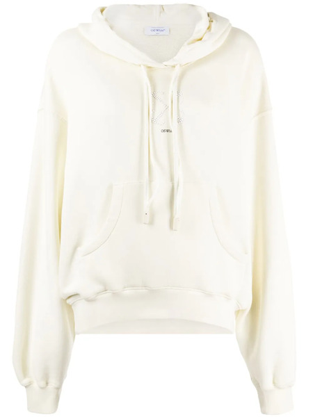  Off-white Crystal-embellished Cotton Hoodie 