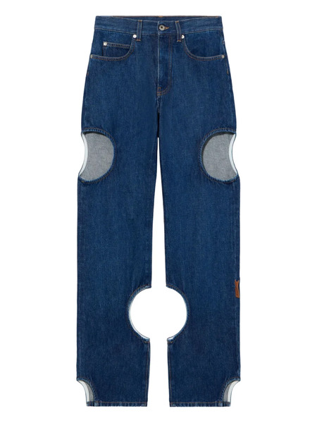  Off-white Cut-out Detail Jeans - Blue 