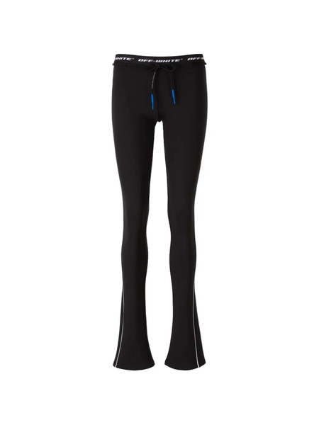  Off-white Drawstring Fastening Leggings - Black 