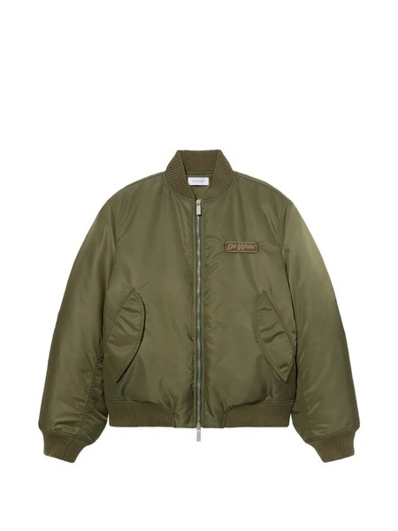  Off-white Embroidered Bomber Jacket - Green 