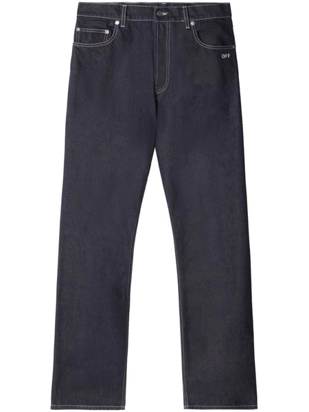  Off-white Embroidered-logo Jeans - Blue 