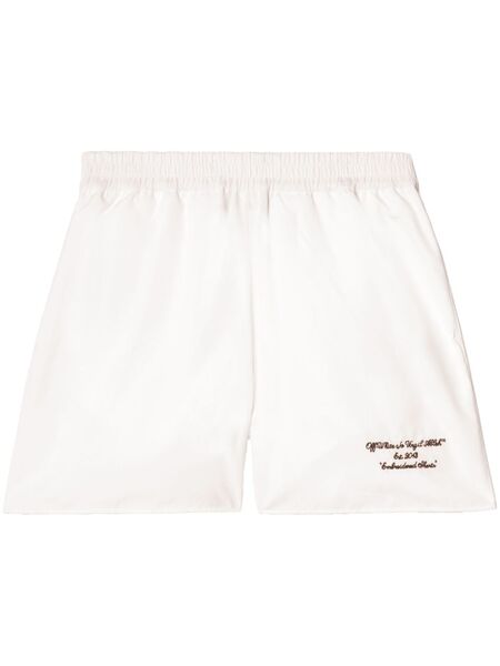  Off-white Embroidered Poplin Shorts 