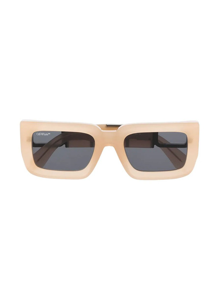  Off-white Eyewear Boston Logo-plaque Sunglasses - Neutrals 
