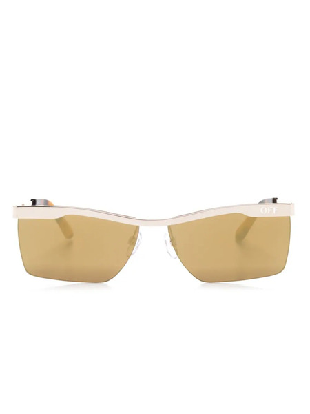  Off-white Eyewear Rimini Rectangle-frame Sunglasses - Gold 