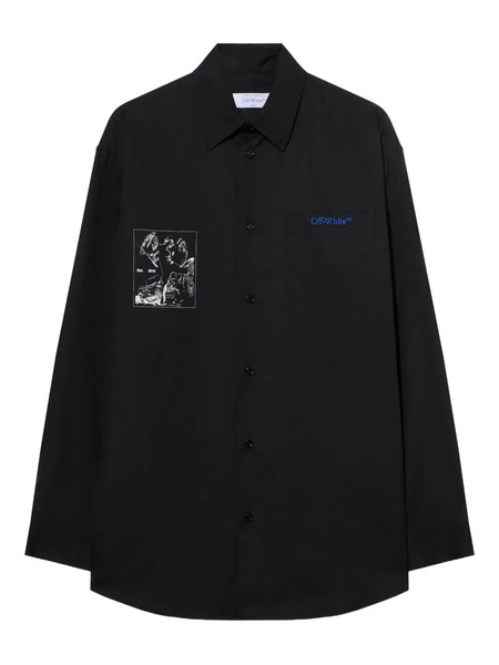  Off-white Faded Painting Shirt - Black 
