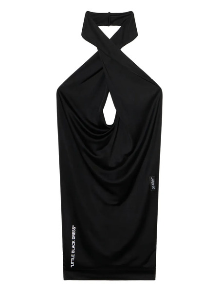  Off-white Fluid Jer Backless Mini Dress - Black 