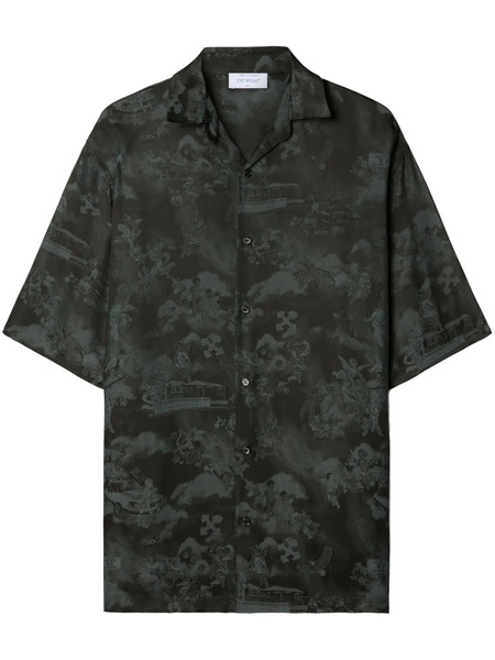  Off-white Fresco Bowling Shirt - Black 