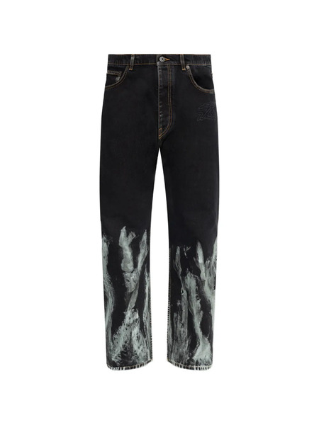  Off-white Graphic-print Jeans - Black 