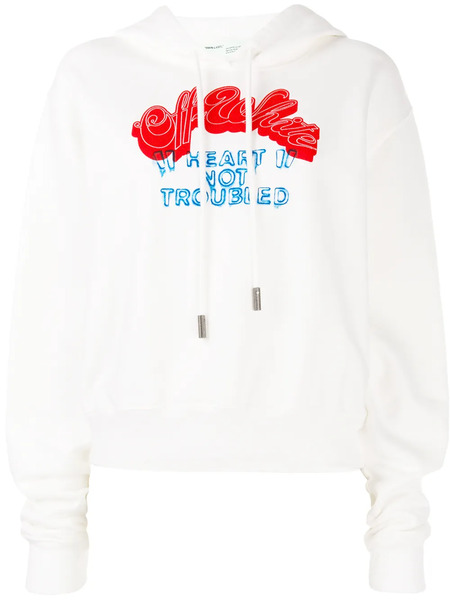  Off-white Heart Not Troub Hoodie 