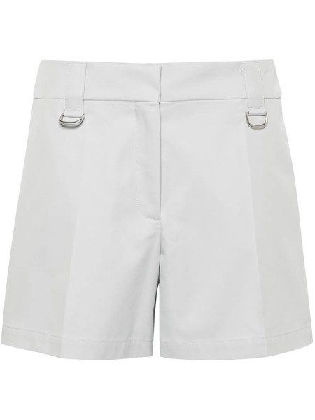  Off-white High-waisted Cotton Shorts - Grey 