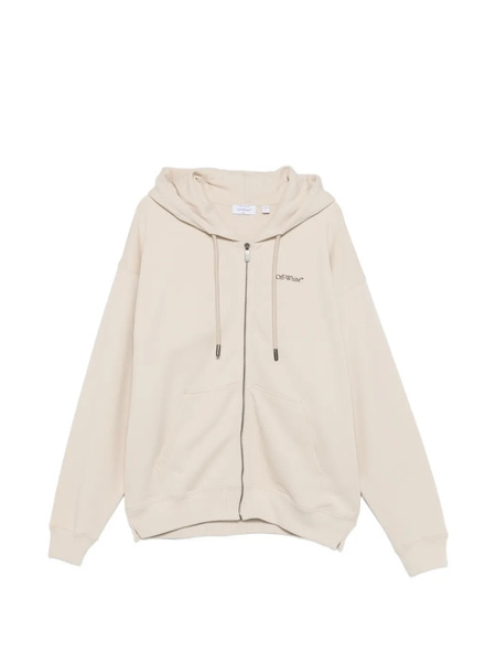  Off-white Hooded Zip Sweatshirt - Neutrals 