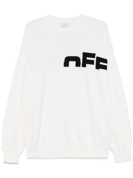  Off-white Intarsia-knit Logo Sweater 