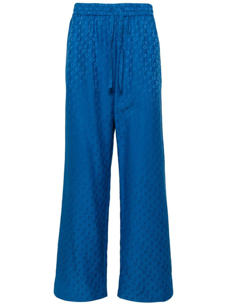  Off-white Jacquard Pyjama Trousers - Blue 