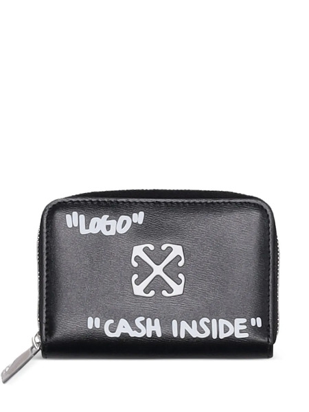  Off-white Jitney Zip Coin Purse - Black 