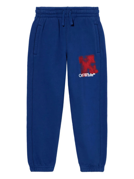  Off-white Kids Arrow-spray Logo Sweatpants - Blue 