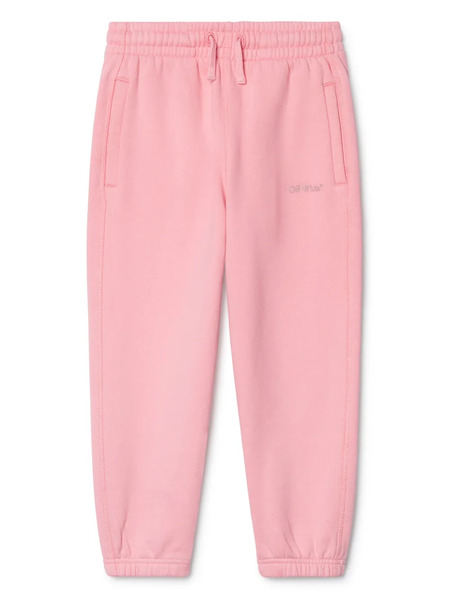  Off-white Kids Bookish Cotton Track Pants - Pink 