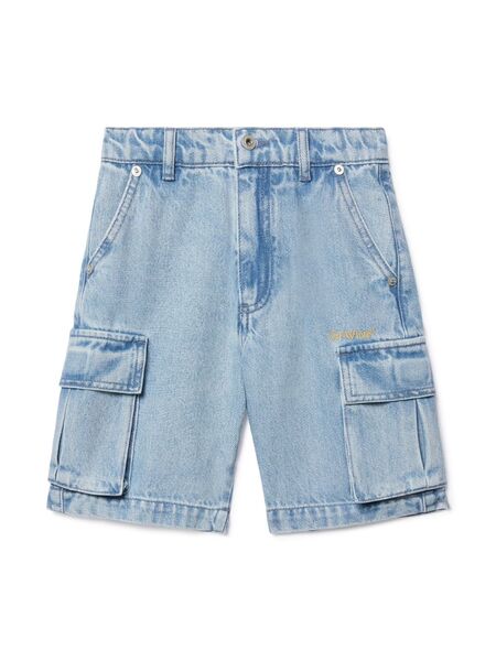  Off-white Kids Bookish Denim Shorts - Blue 