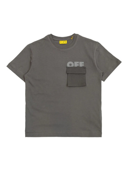  Off-white Kids Chest-pocket T-shirt - Grey 