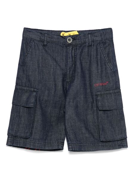  Off-white Kids Denim Shorts - Blue 