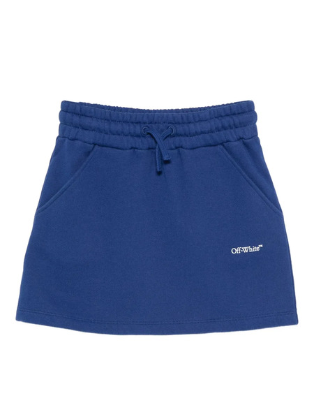  Off-white Kids Drawstring Mini Skirt - Blue 