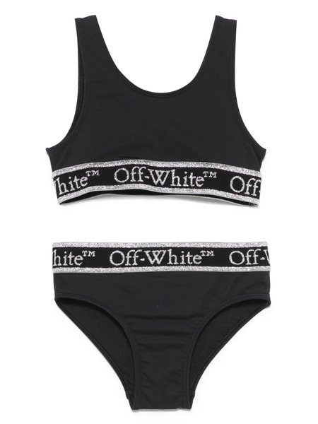  Off-white Kids Logo-band Bikini Set - Black 
