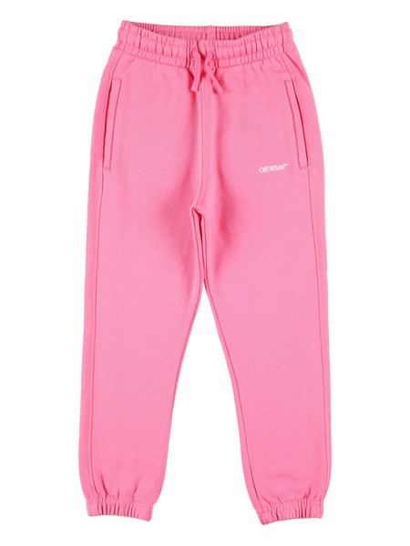  Off-white Kids Logo-embroidered Joggers - Pink 