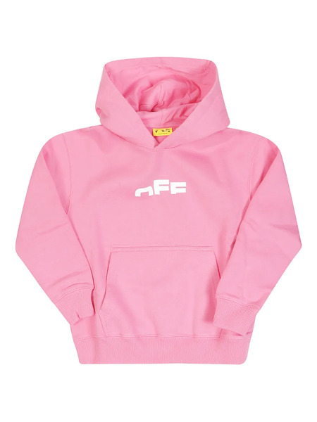  Off-white Kids Logo Hoodie - Pink 