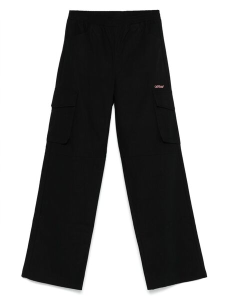  Off-white Kids Logo-print Cargo Pants - Black 