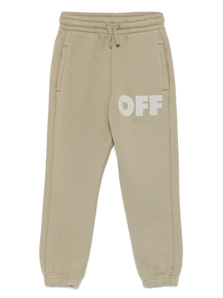  Off-white Kids Logo-print Track Pants - Green 