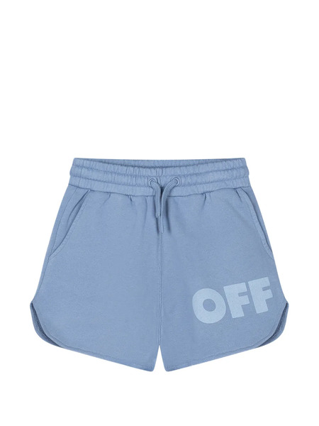  Off-white Kids Logo-printed Shorts - Blue 