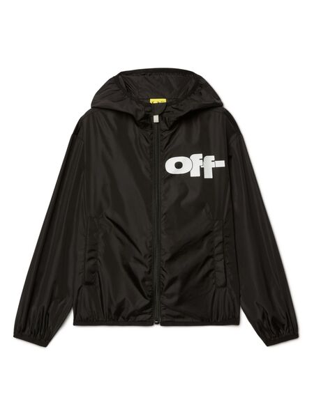  Off-white Kids Logo Windbreaker - Black 