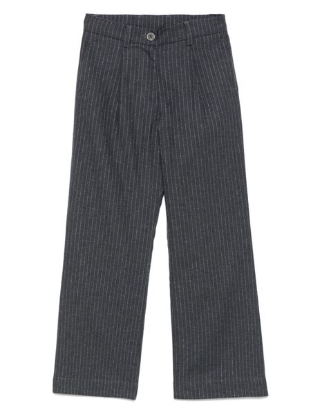  Off-white Kids Pinstriped Trousers - Grey 