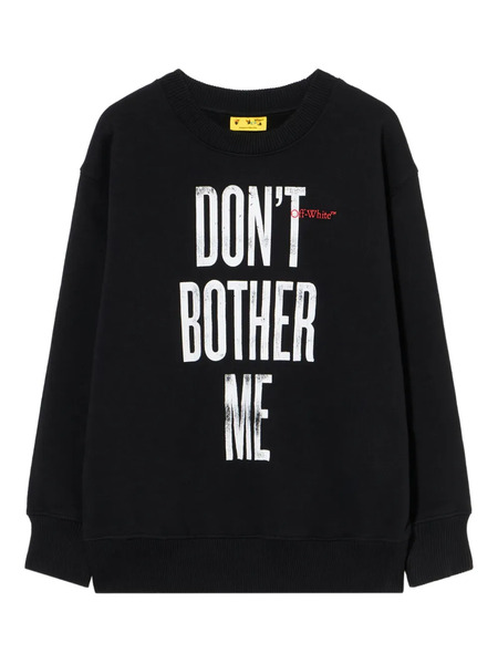  Off-white Kids Quote Crew-neck Sweatshirt - Black 