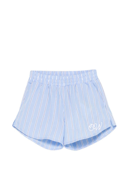  Off-white Kids Striped Elasticated-waistband Shorts - Blue 