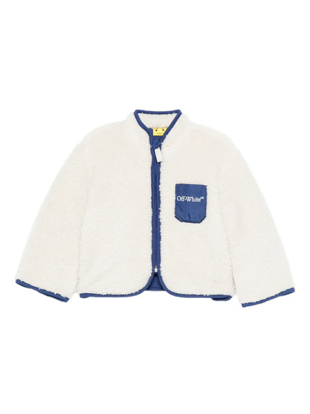  Off-white Kids Teddy Zip-up Jacket 