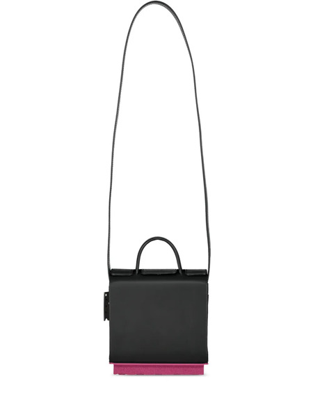  Off-white Leather Cross Body Bag - Black 