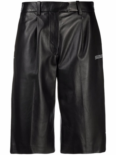  Off-white Leather Tailored Shorts - Black 