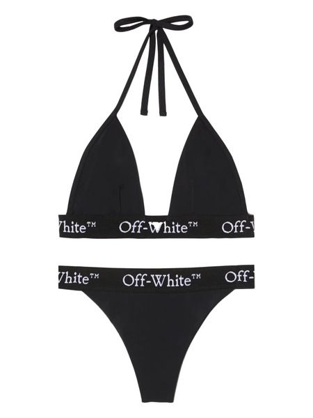  Off-white Logo-band Bikini - Black 