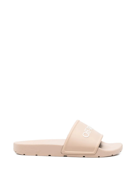  Off-white Logo-detail Flip Flops - Neutrals 
