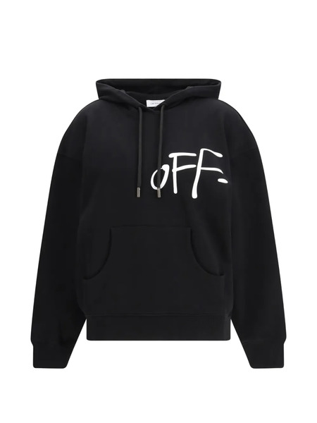  Off-white Logo-detail Hoodie - Black 