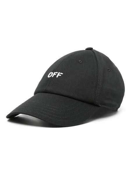  Off-white Logo-embroidered Baseball Cap - Black 